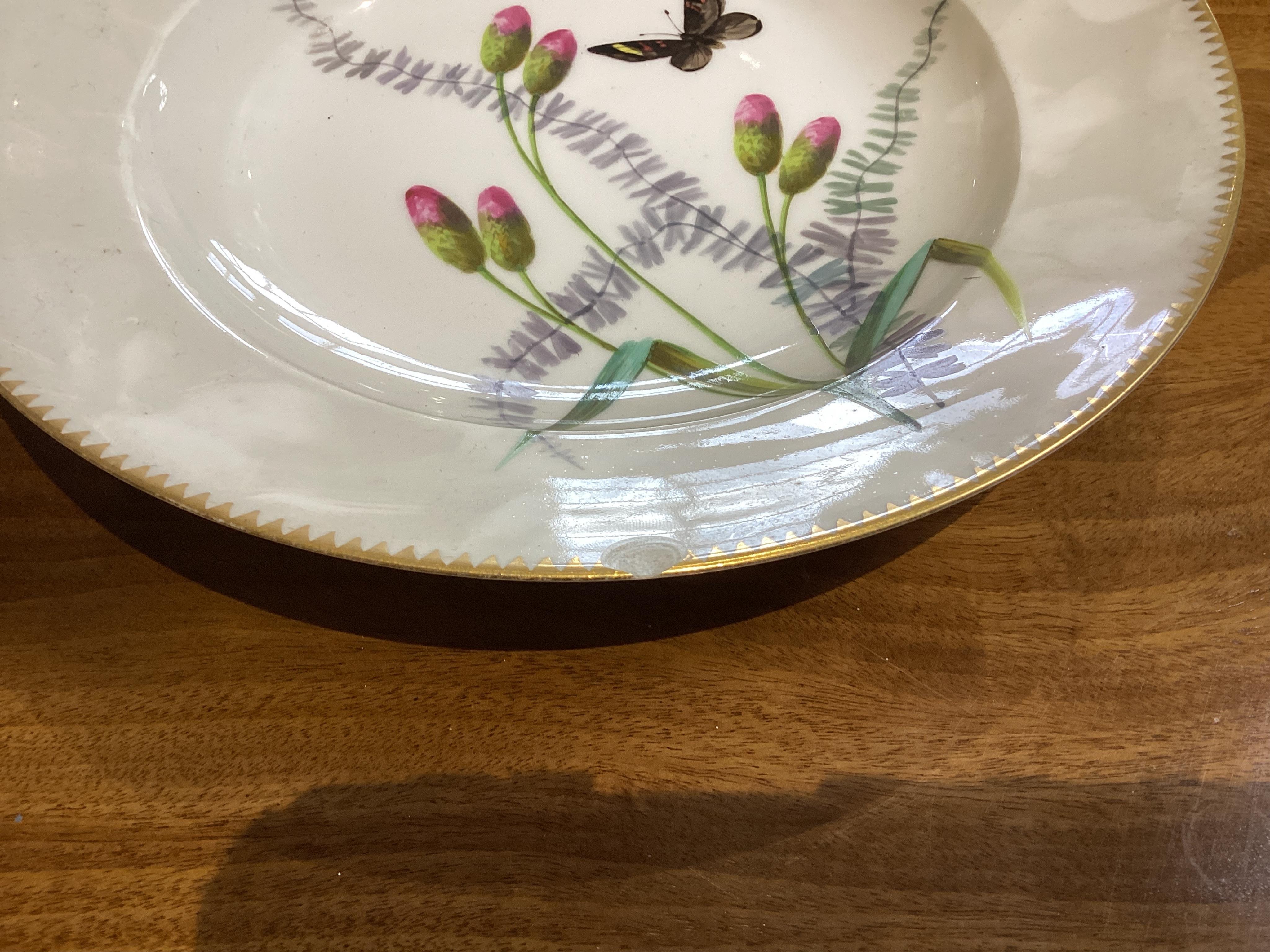 A Paris porcelain part dinner service, late 19th century